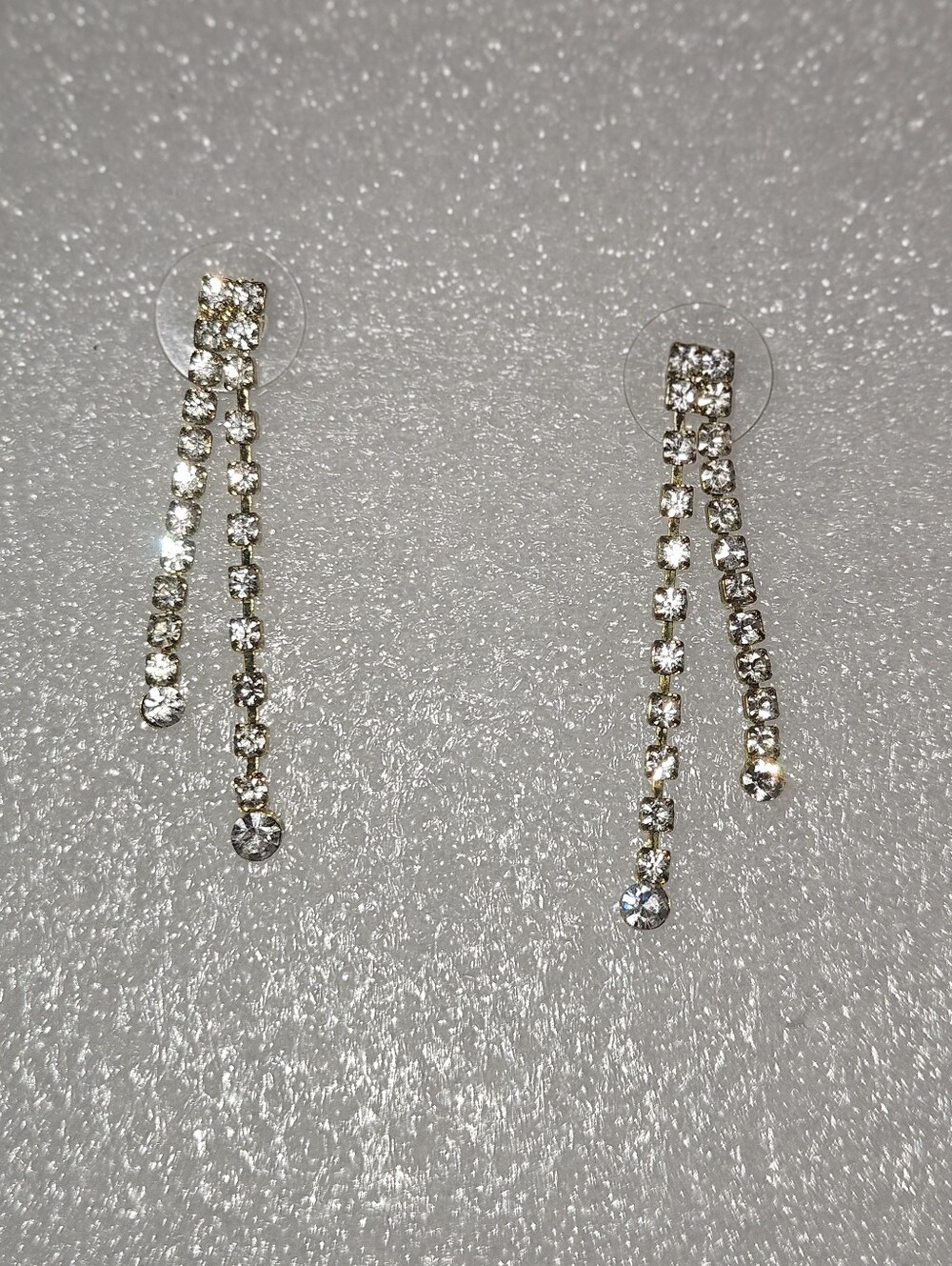 FREE* Crystal Drop Dangle Earrings - Gold Tone